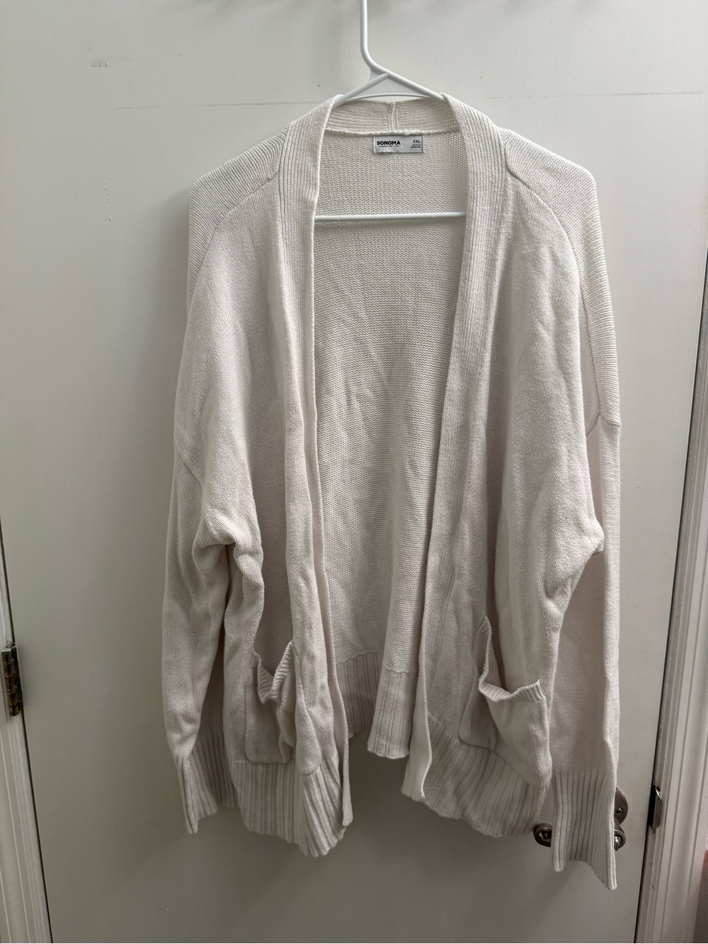 Sonoma Off-White Open-Front Women's Cardigan Sweater - Picture 1 of 3